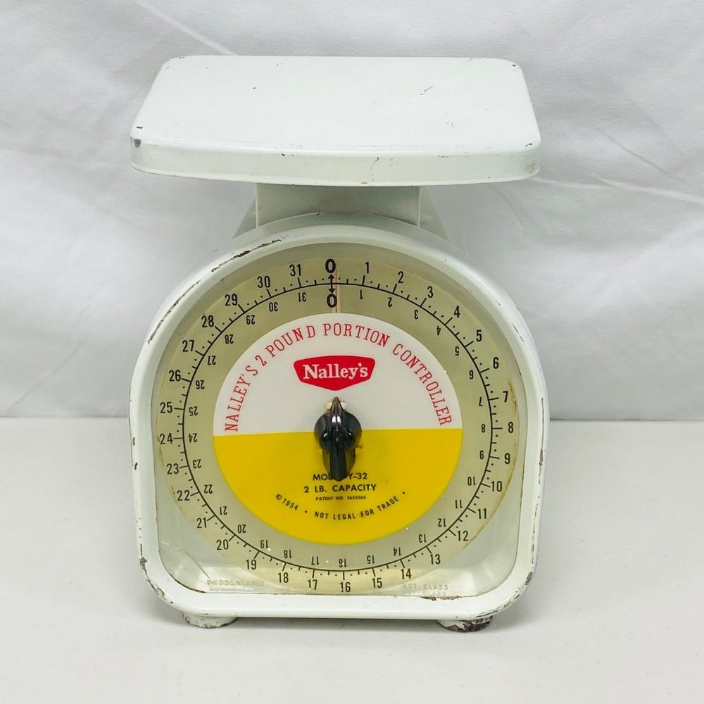 Vintage Pelouze 2LB Portion Control Kitchen Tool 1954 Nalley's Dial Model Y-32